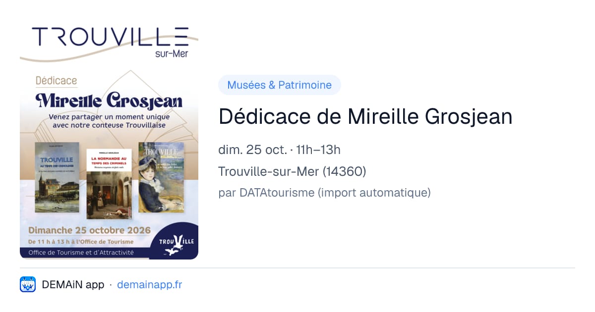 Dédicace de Mireille Grosjean — Trouville-sur-Mer