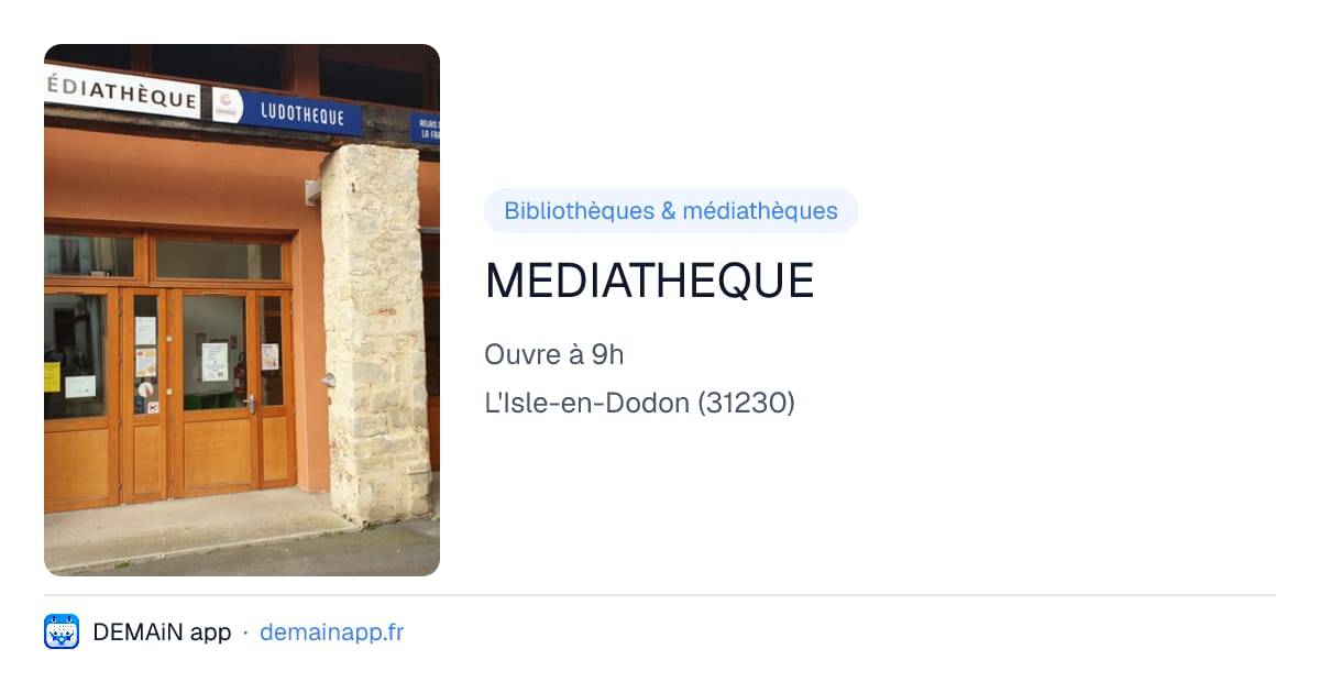 MEDIATHEQUE — L'Isle-en-Dodon