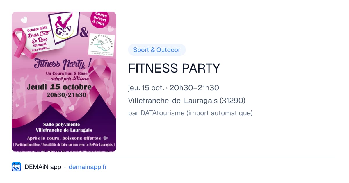 FITNESS PARTY — Villefranche-de-Lauragais
