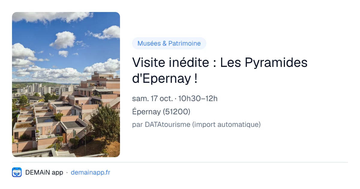 Visite inédite : Les Pyramides d'Epernay ! — Épernay