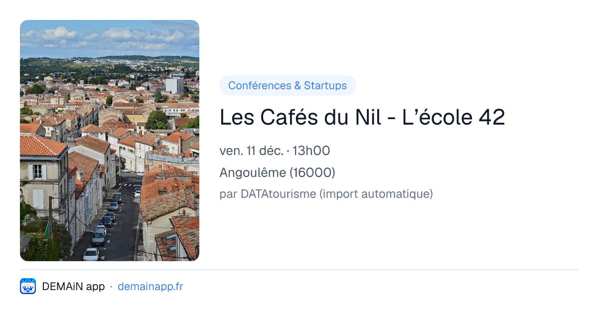 Les Cafés du Nil - L’école 42 — Angoulême