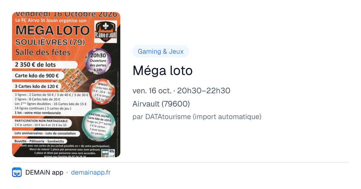 Méga loto — Airvault