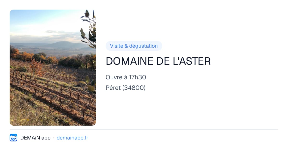 DOMAINE DE L'ASTER — Péret