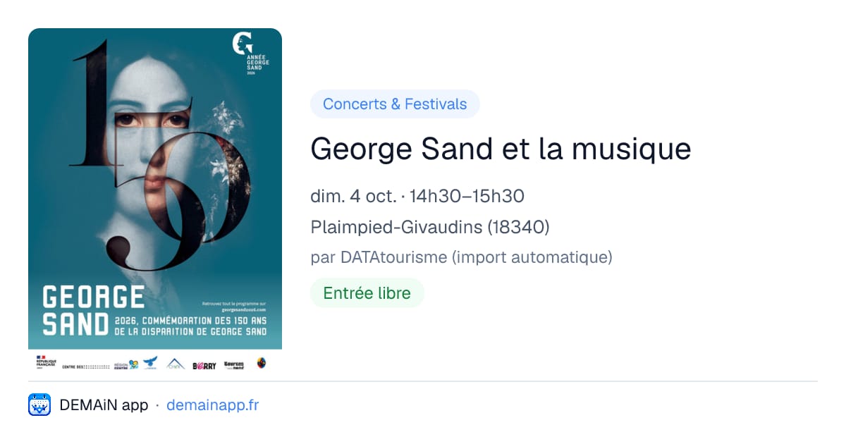 George Sand et la musique — Plaimpied-Givaudins