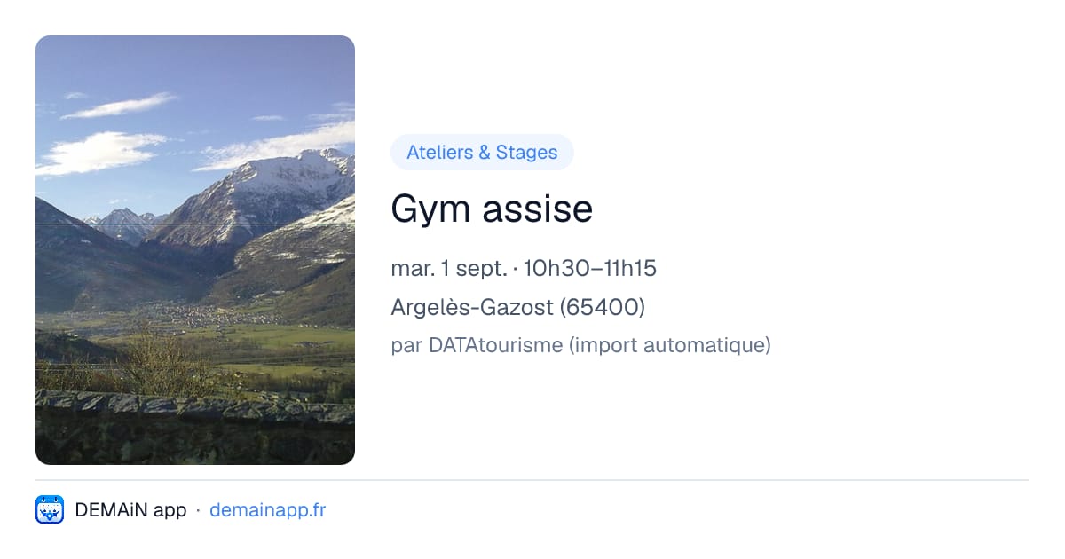 Gym assise — Argelès-Gazost