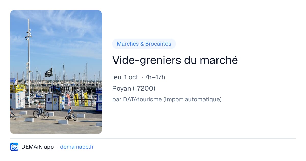 Vide-greniers du marché — Royan