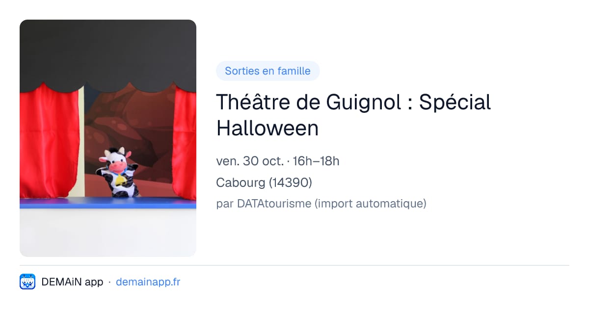 Théâtre de Guignol : Spécial Halloween — Cabourg