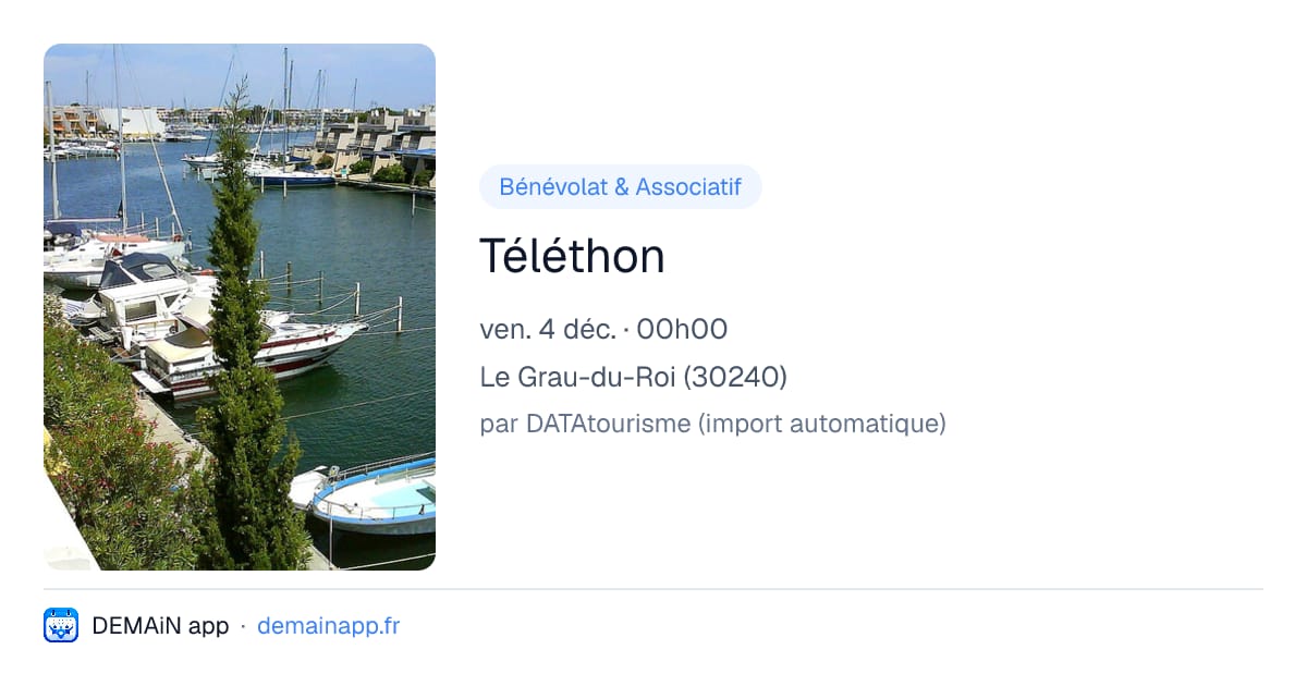 Téléthon — Le Grau-du-Roi