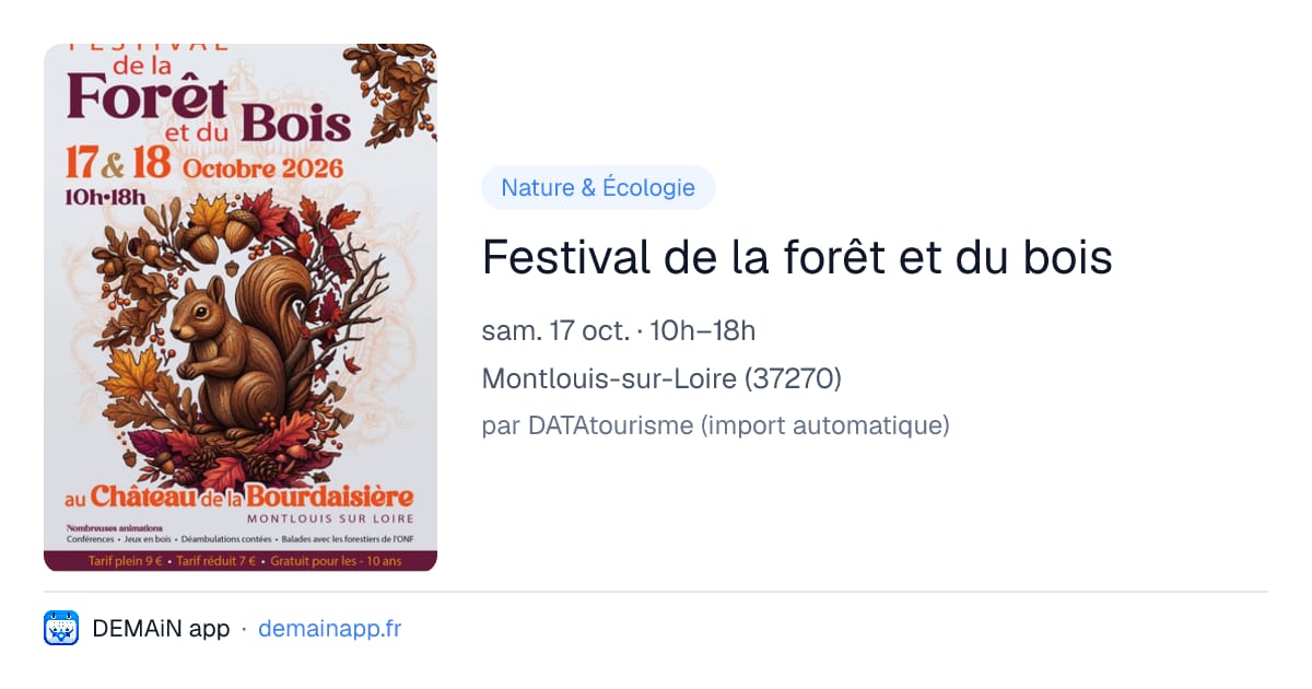 Festival de la forêt et du bois — Montlouis-sur-Loire