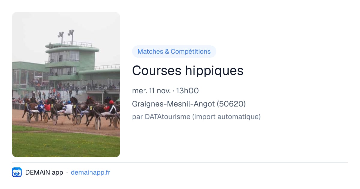 Courses hippiques — Graignes-Mesnil-Angot