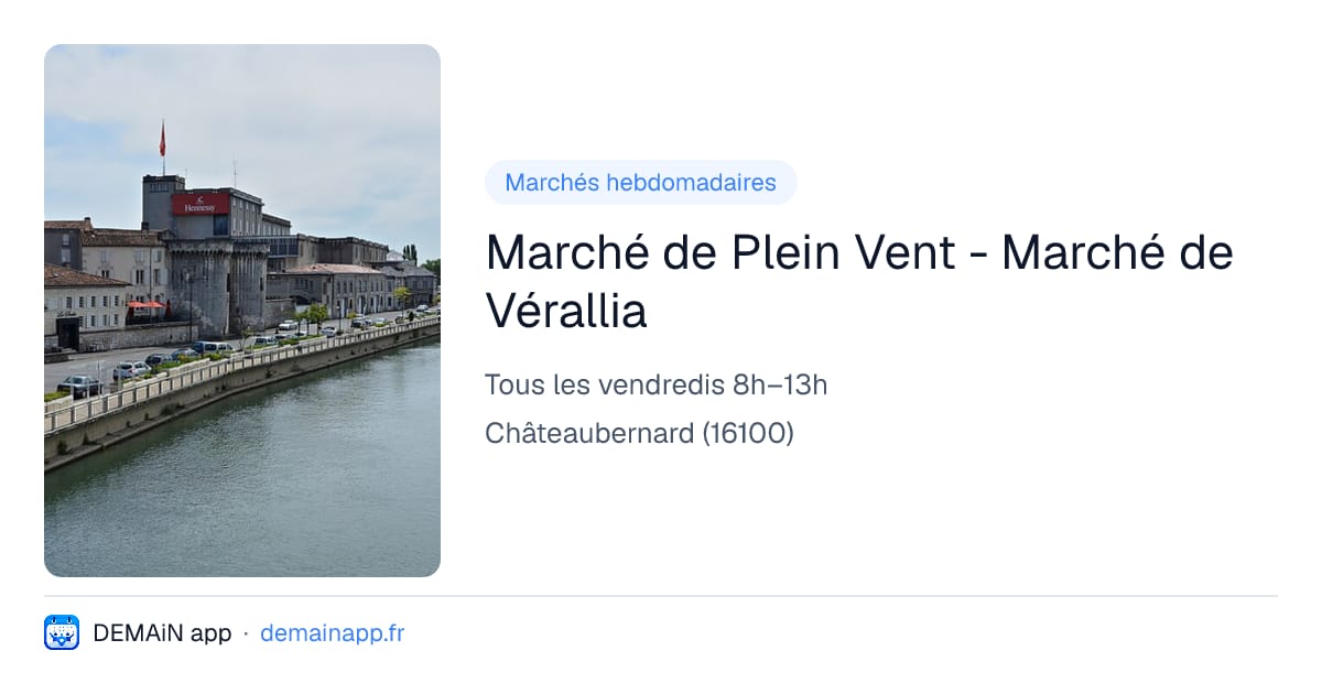 Marché de Plein Vent - Marché de Vérallia — Châteaubernard