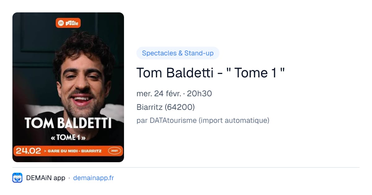 Tom Baldetti - " Tome 1 " — Biarritz