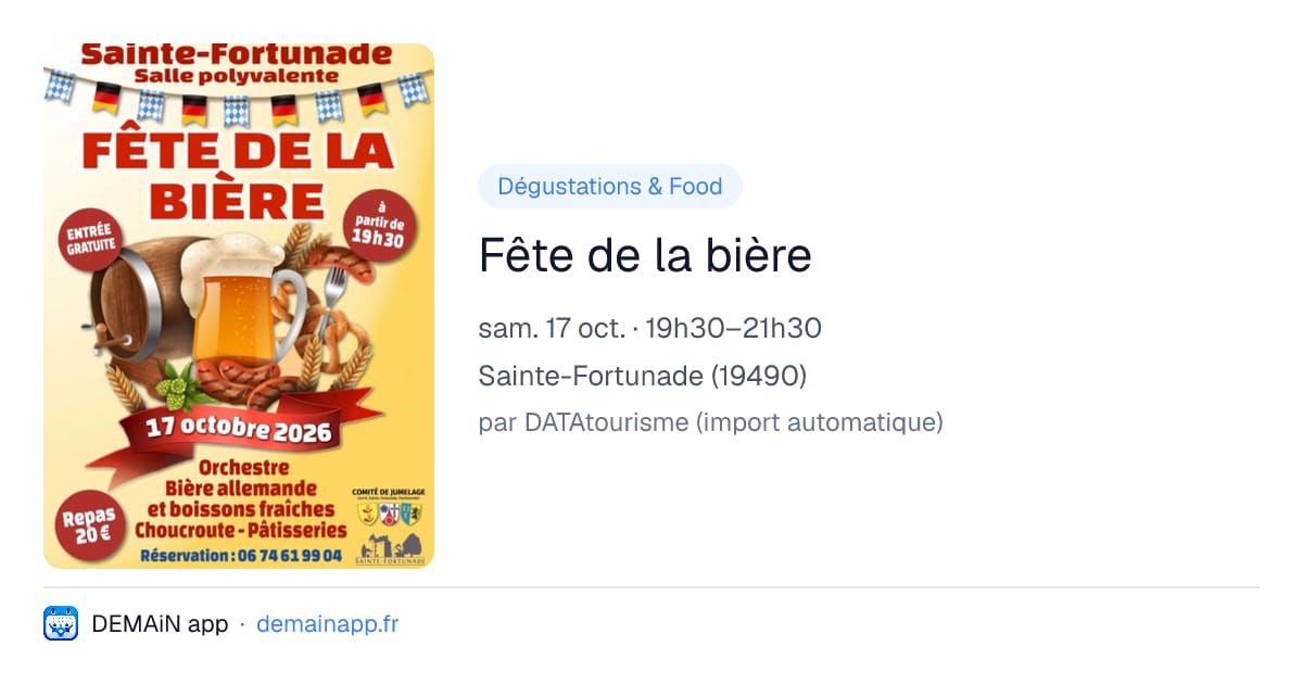 Fête de la bière — Sainte-Fortunade