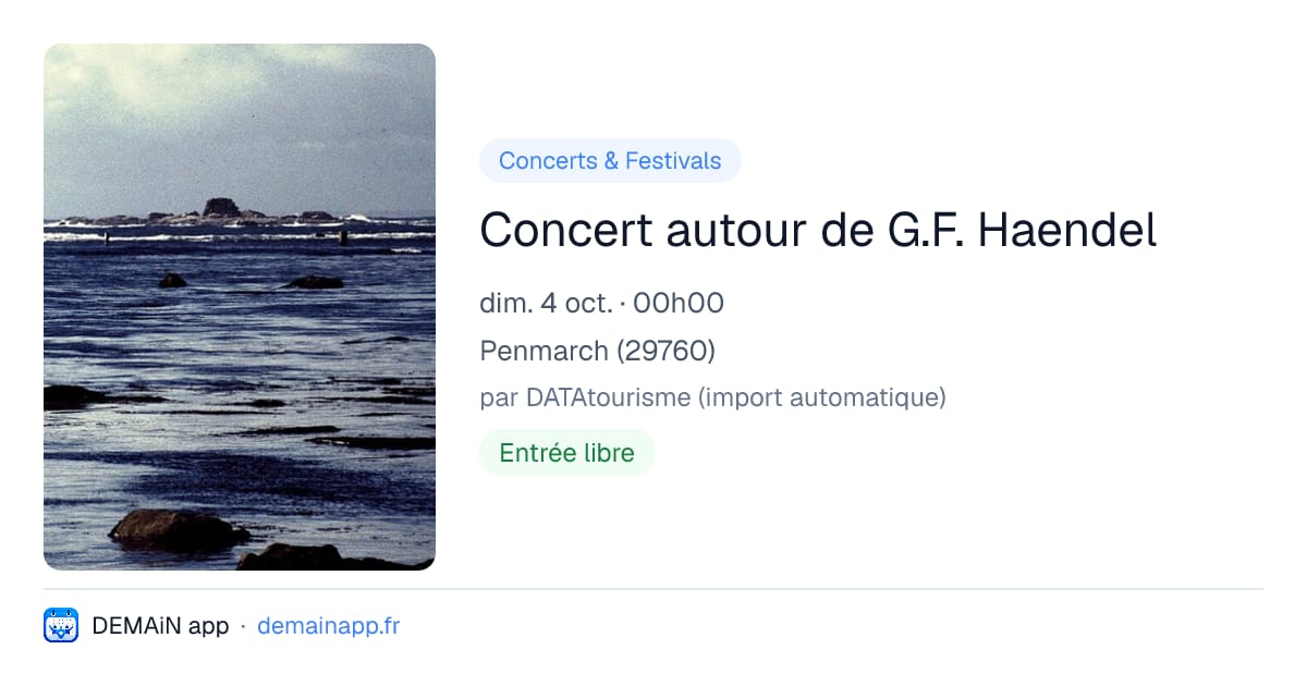 Concert autour de G.F. Haendel — Penmarch