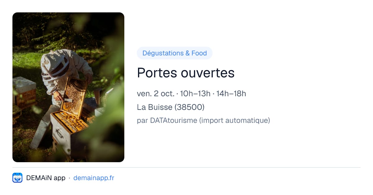 Portes ouvertes — La Buisse
