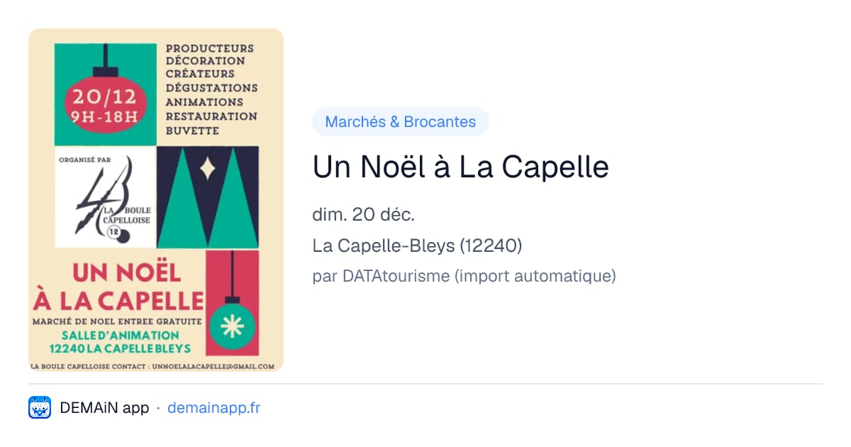 Un Noël à La Capelle — La Capelle-Bleys