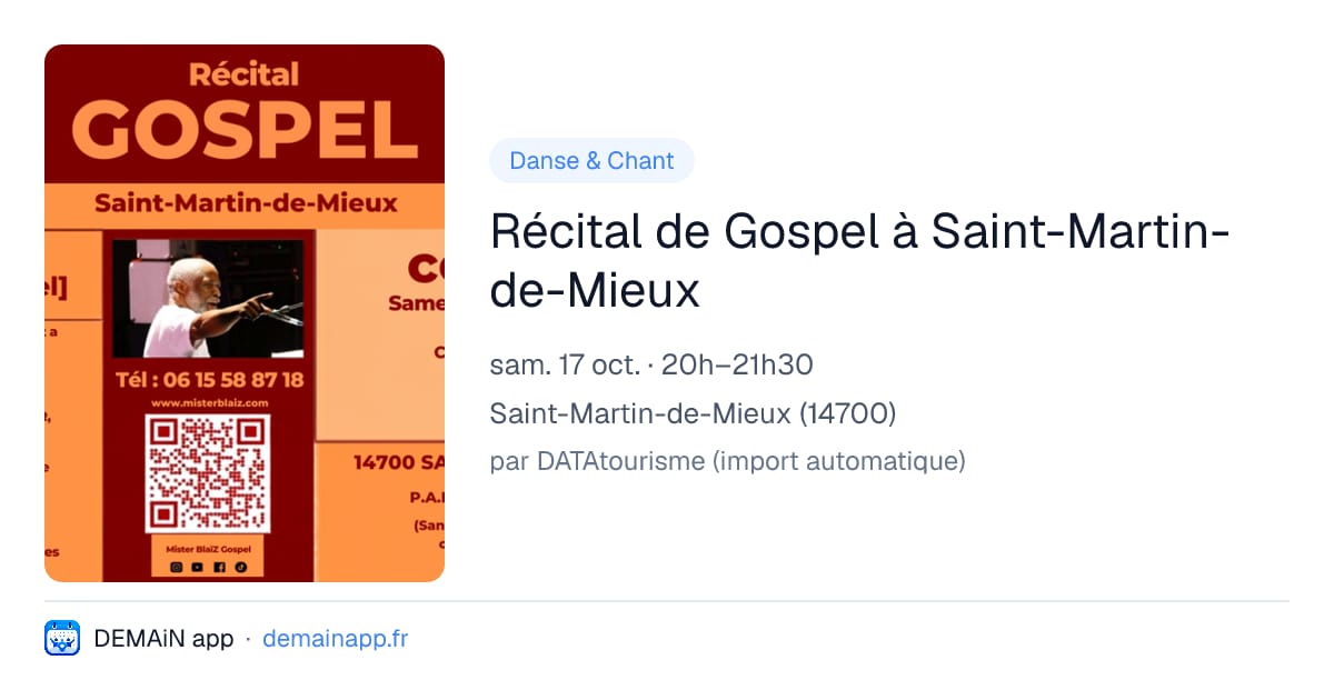 Récital de Gospel à Saint-Martin-de-Mieux — Saint-Martin-de-Mieux