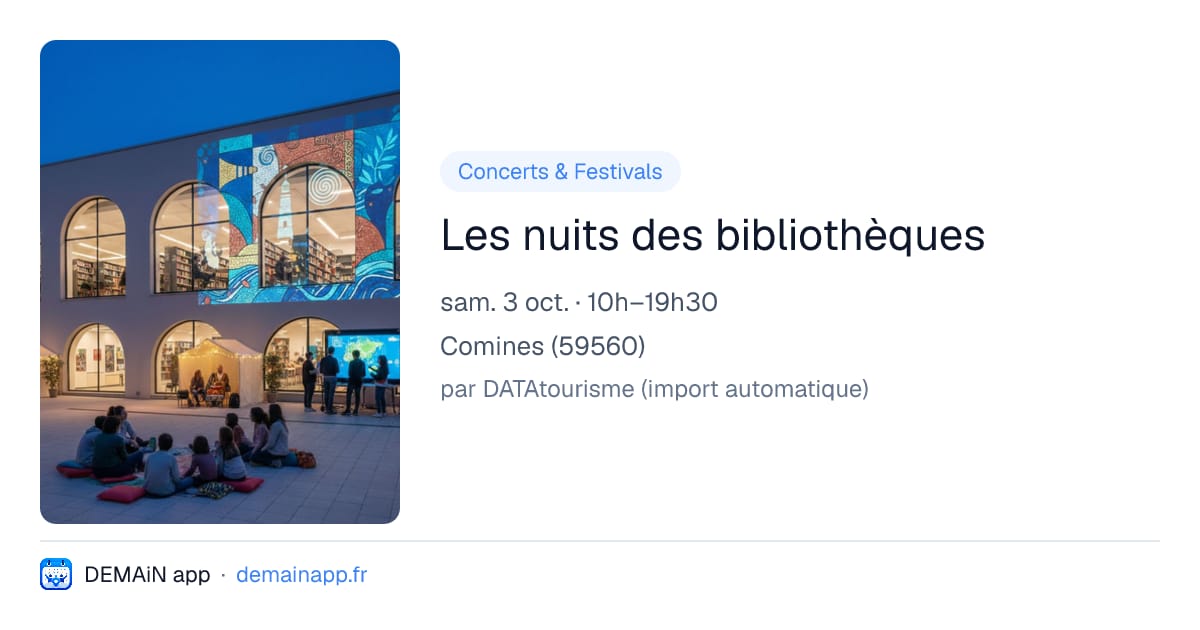 Les nuits des bibliothèques — Comines