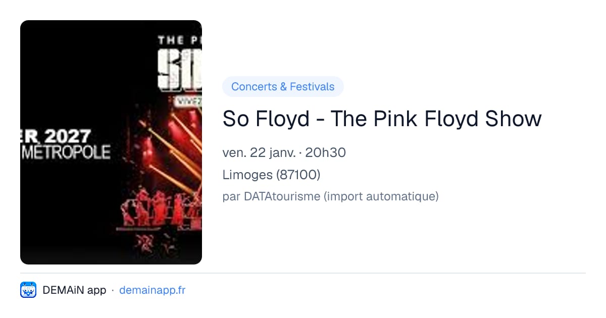 So Floyd - The Pink Floyd Show — Limoges