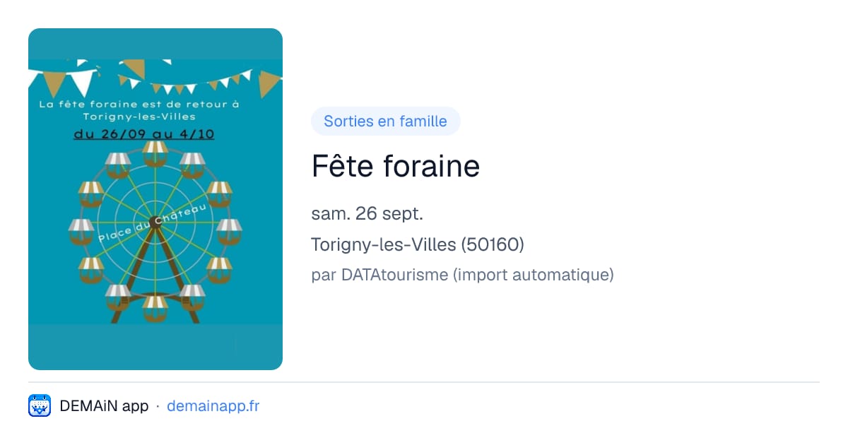 Fête foraine — Torigny-les-Villes