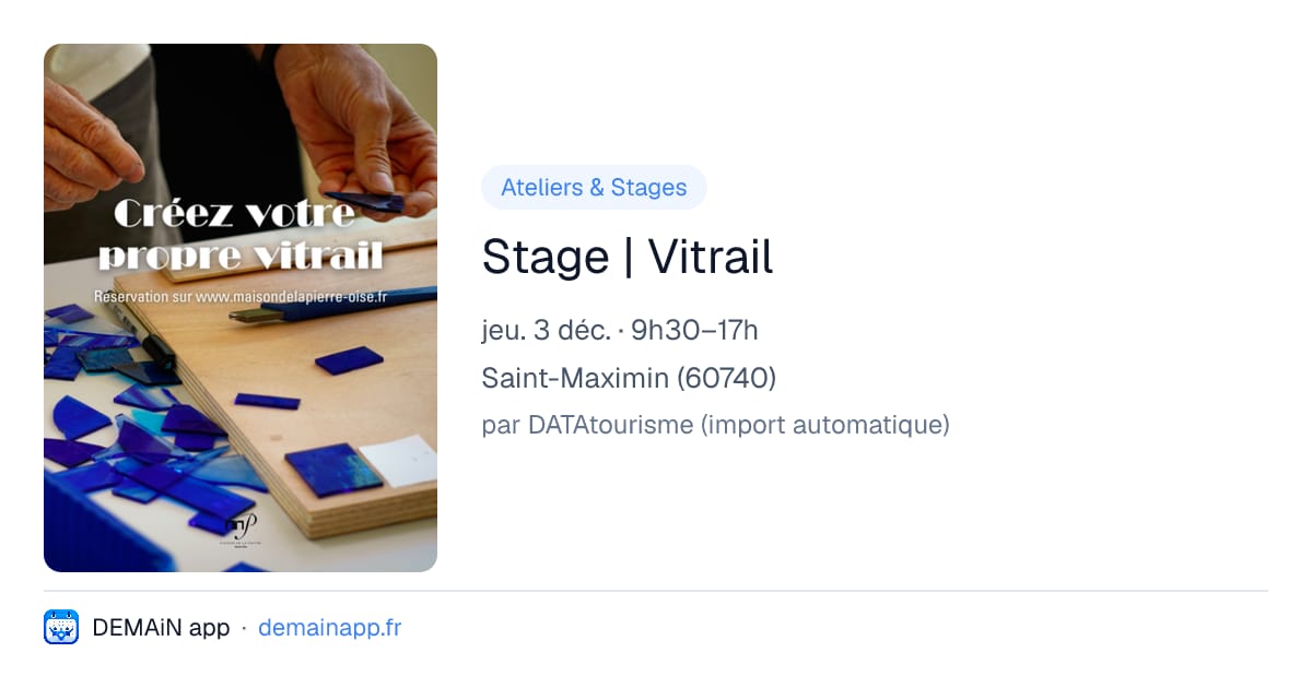 Stage | Vitrail — Saint-Maximin