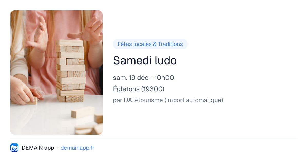 Samedi ludo — Égletons