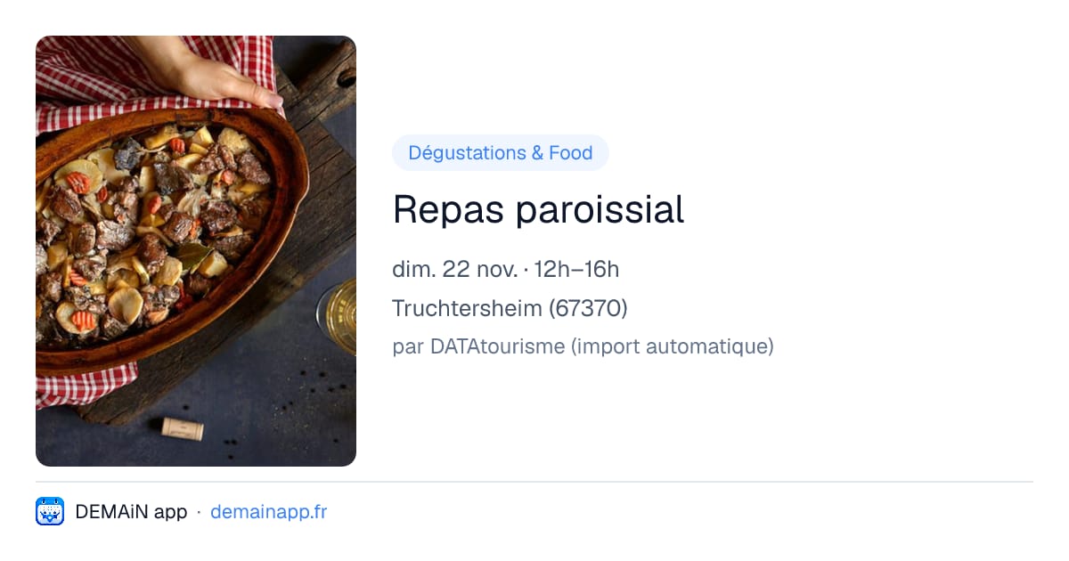 Repas paroissial — Truchtersheim