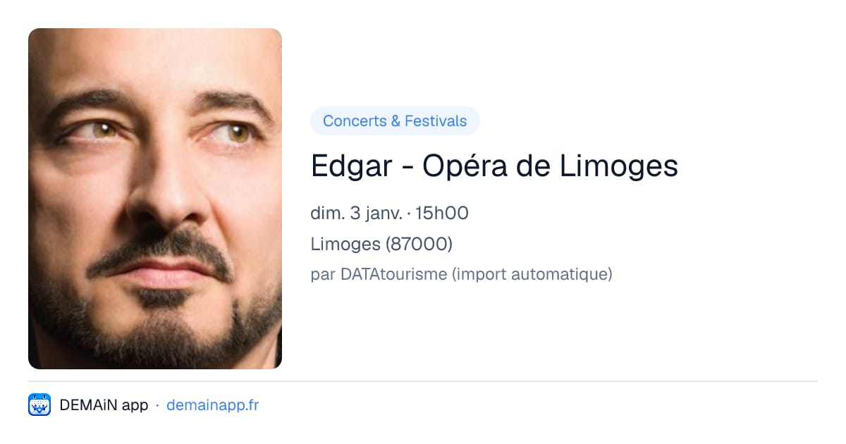 Edgar - Opéra de Limoges — Limoges