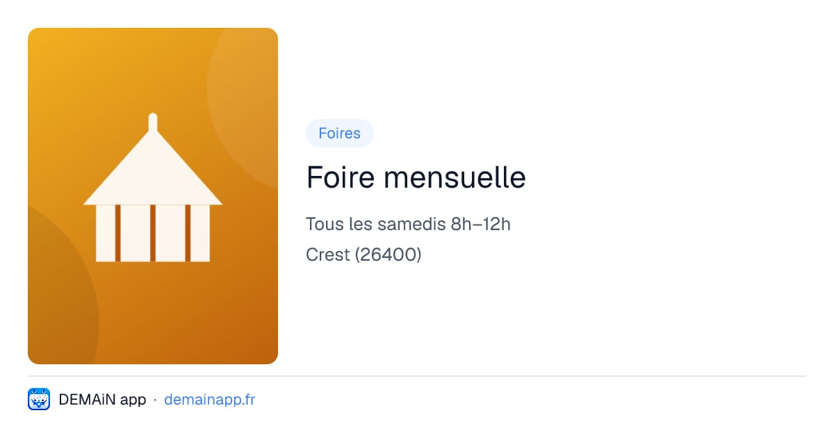 Foire mensuelle — Crest