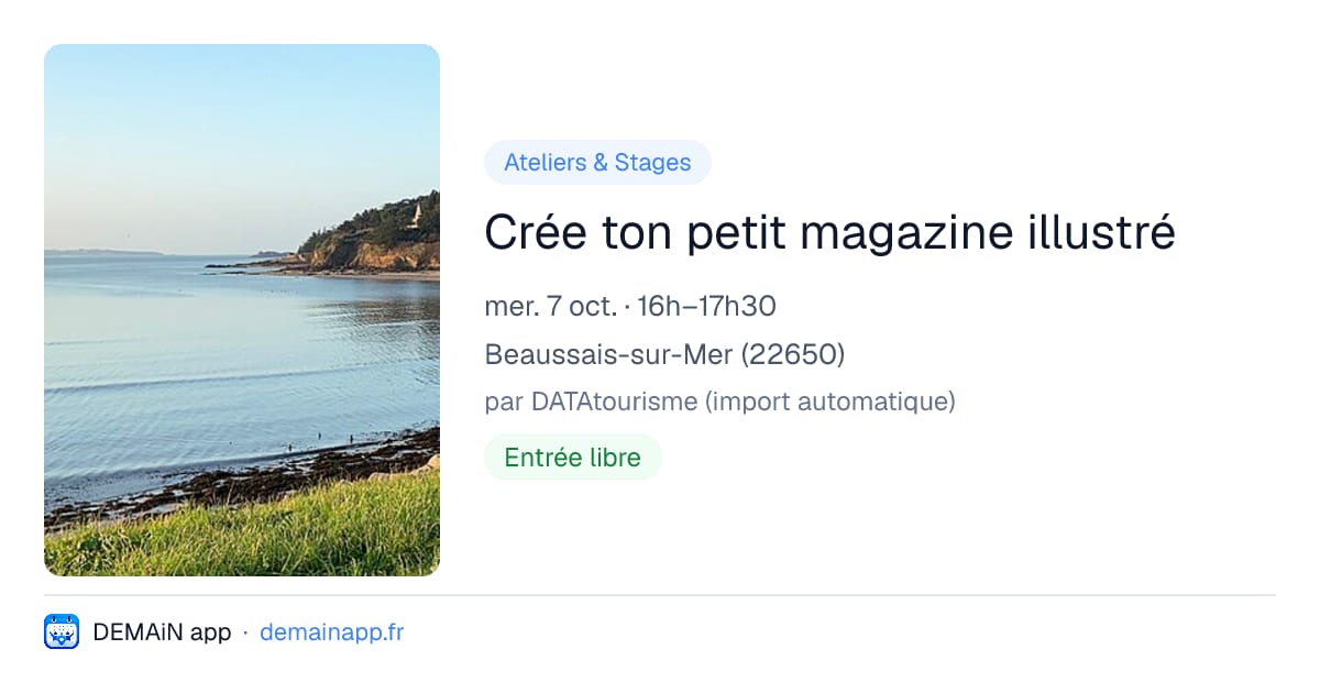 Crée ton petit magazine illustré — Beaussais-sur-Mer