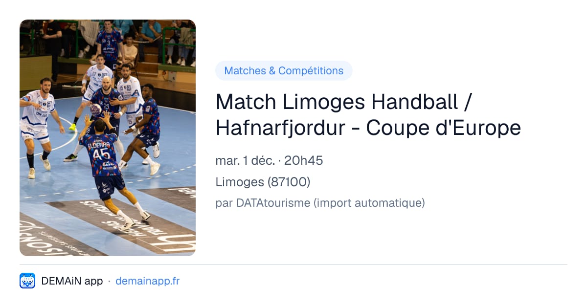 Match Limoges Handball / Hafnarfjordur - Coupe d'Europe — Limoges