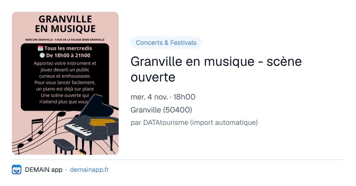 Granville en musique - scène ouverte — Granville