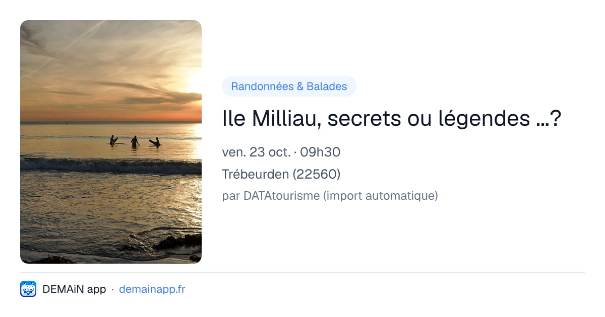 Ile Milliau, secrets ou légendes ...? — Trébeurden