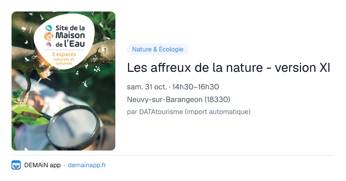 Les affreux de la nature - version XI — Neuvy-sur-Barangeon