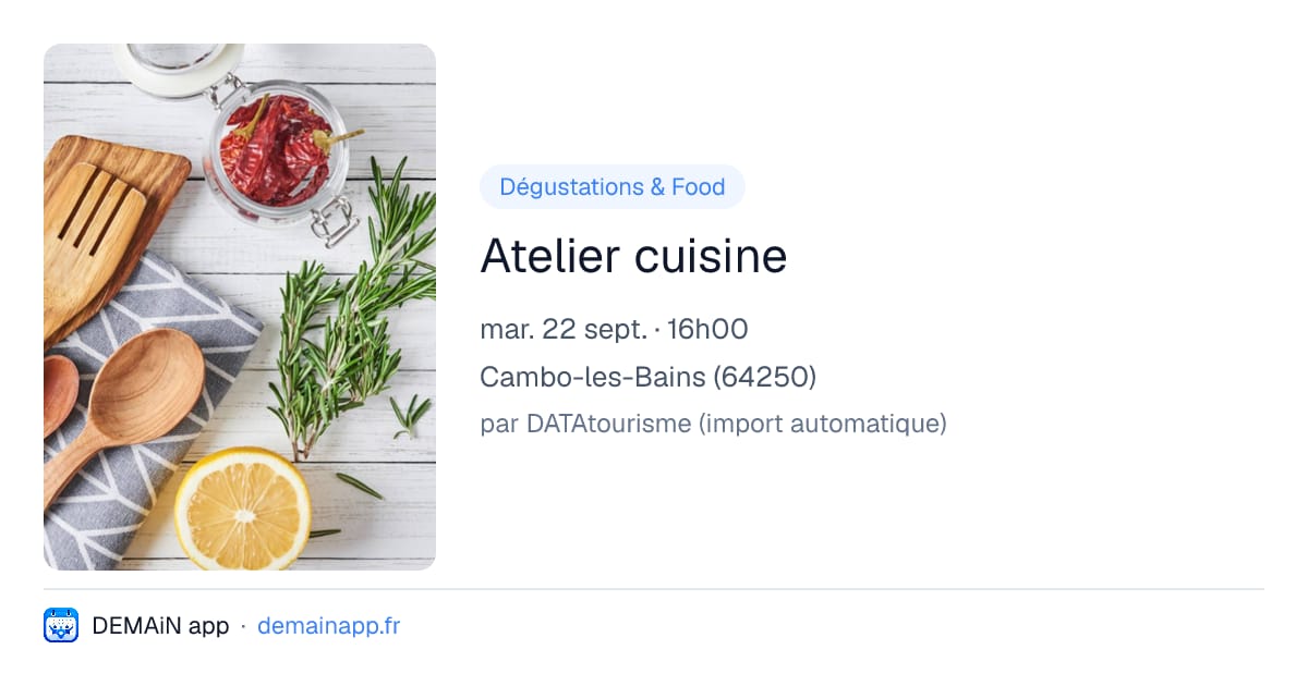 Atelier cuisine — Cambo-les-Bains