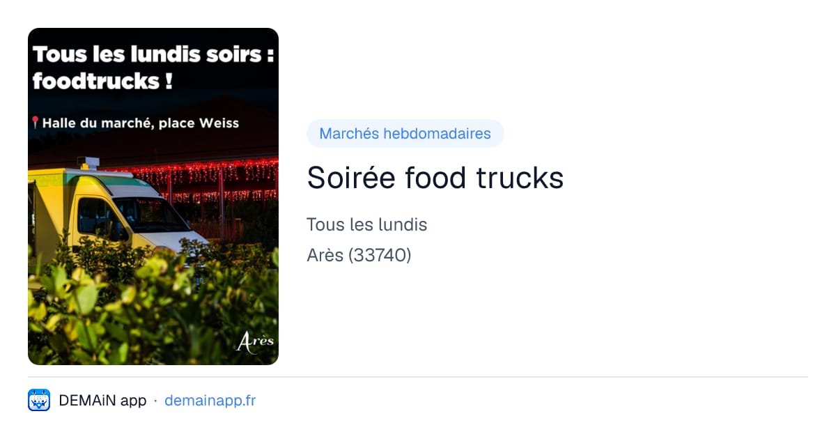 Soirée food trucks — Arès