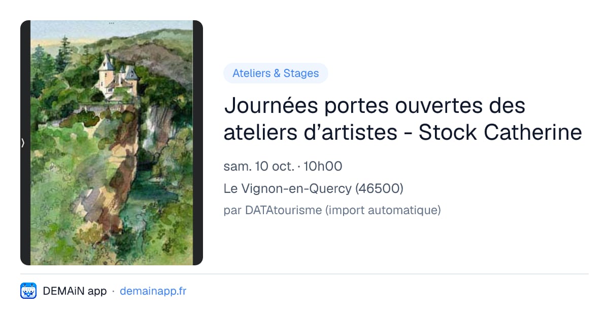 Journées portes ouvertes des ateliers d’artistes - Stock Catherine — Le Vignon-en-Quercy