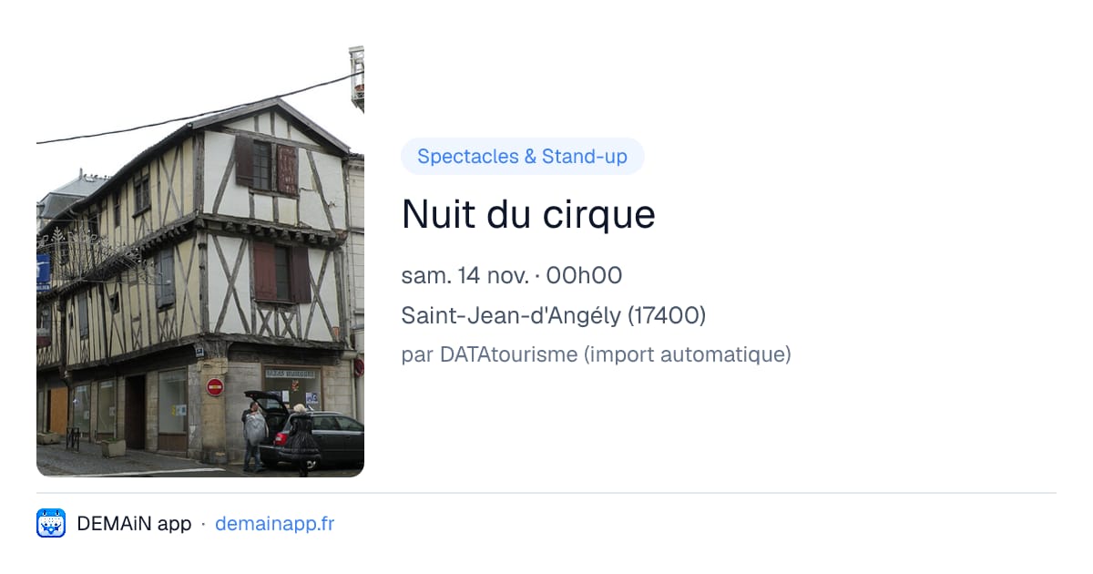Nuit du cirque — Saint-Jean-d'Angély