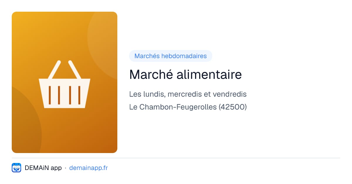 Marché alimentaire — Le Chambon-Feugerolles