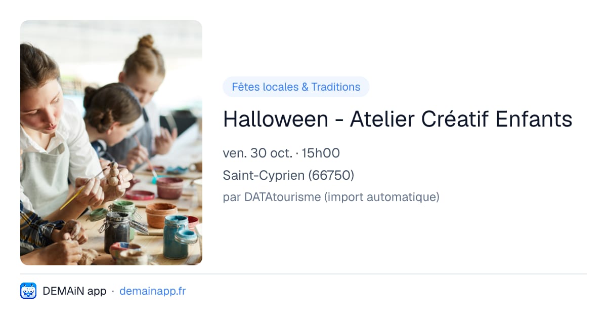 Halloween - Atelier Créatif Enfants — Saint-Cyprien