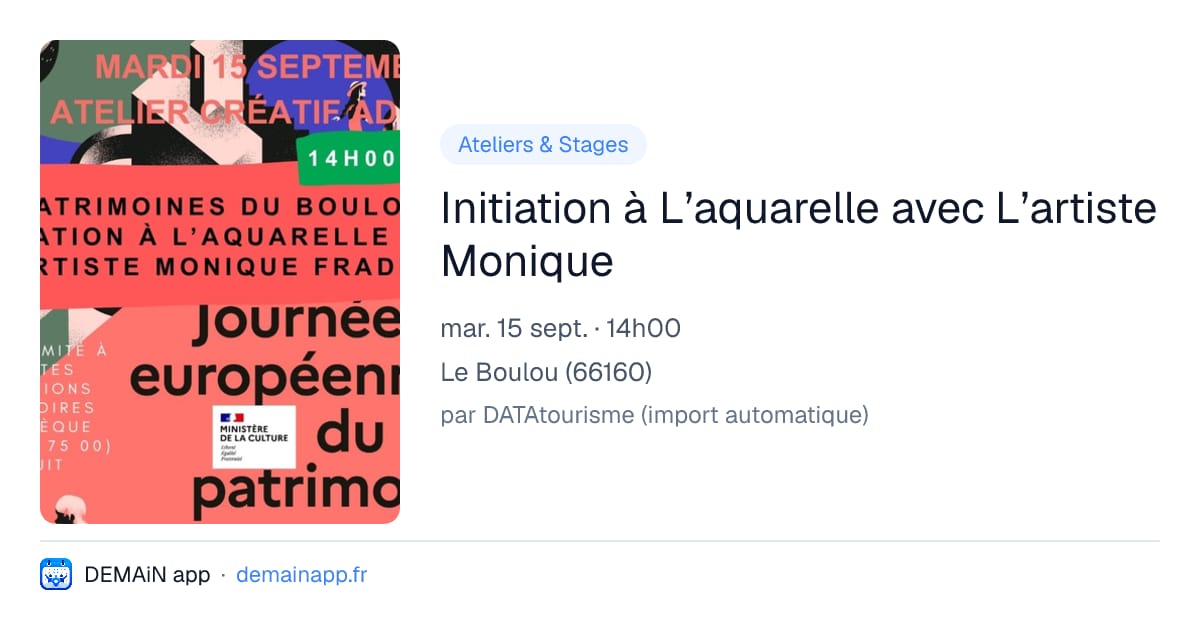 Initiation à L’aquarelle avec L’artiste Monique — Le Boulou