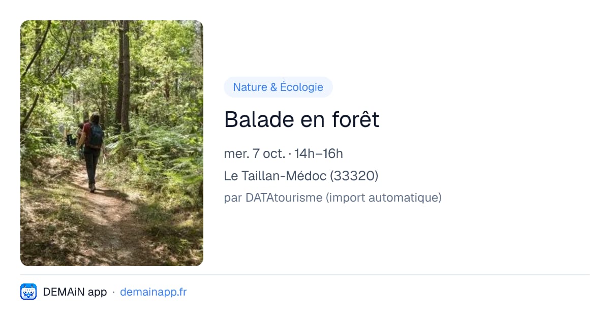 Balade en forêt — Le Taillan-Médoc