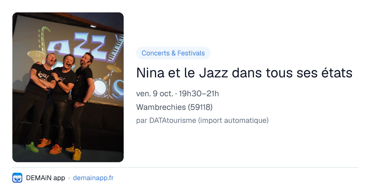 Nina et le Jazz dans tous ses états — Wambrechies