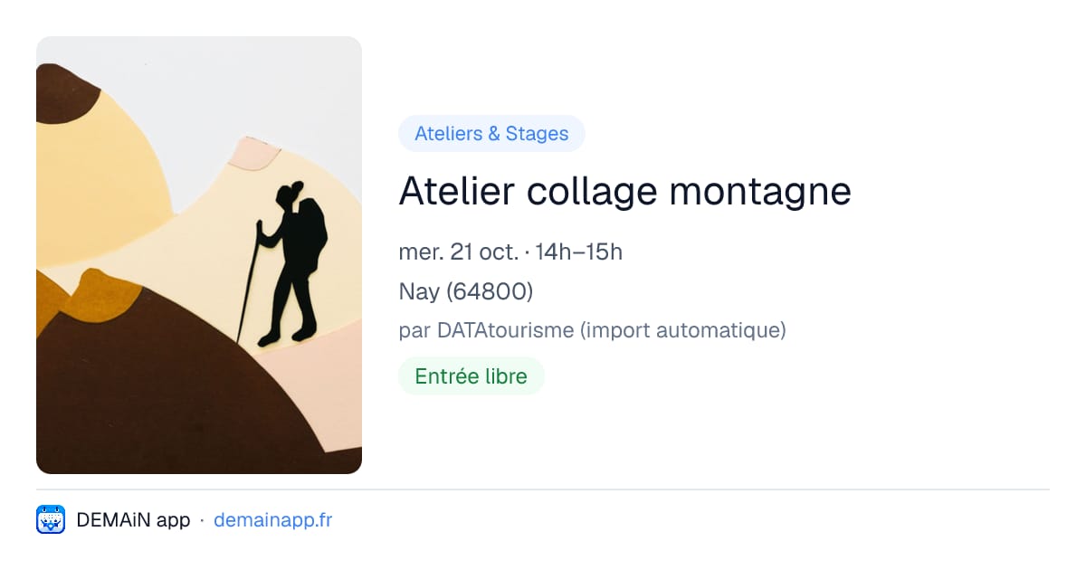 Atelier collage montagne — Nay