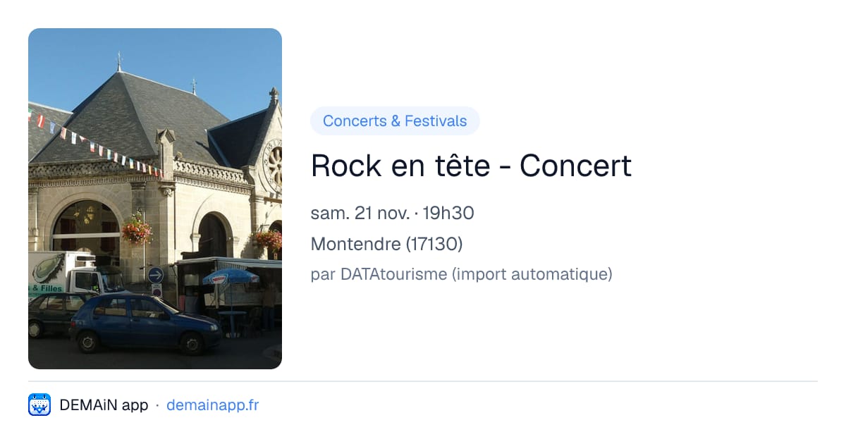 Rock en tête - Concert — Montendre