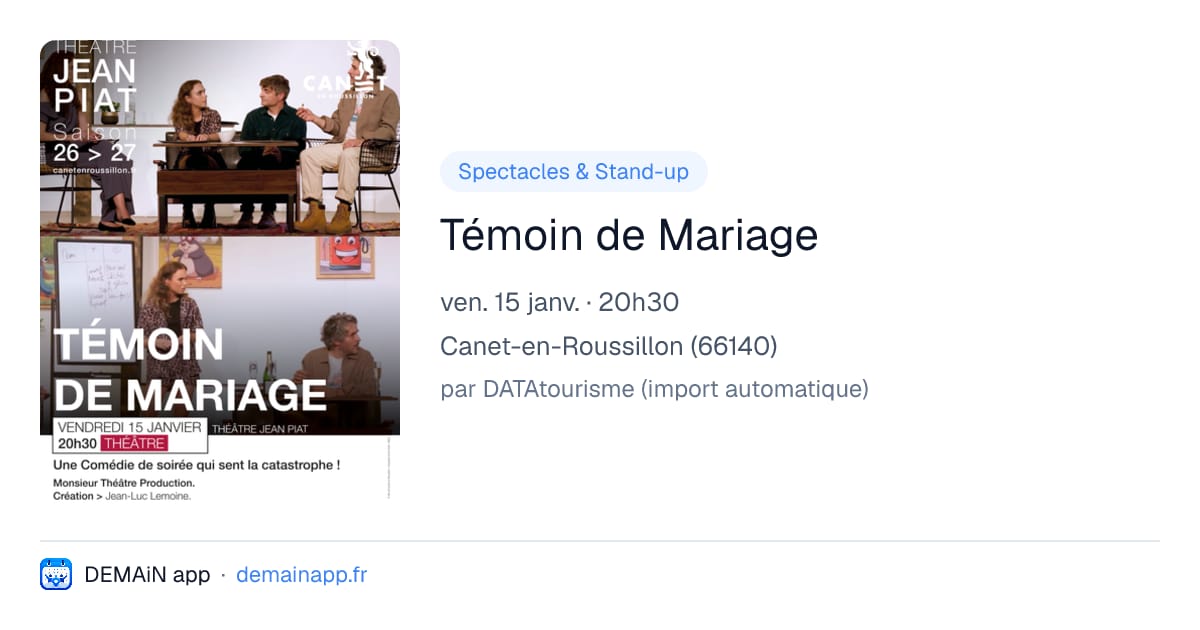 Témoin de Mariage — Canet-en-Roussillon