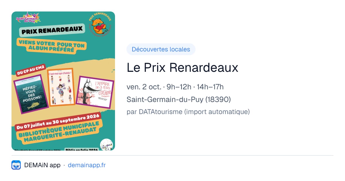 Le Prix Renardeaux — Saint-Germain-du-Puy