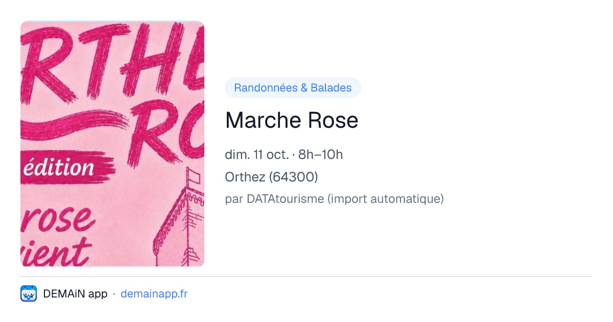Marche Rose — Orthez