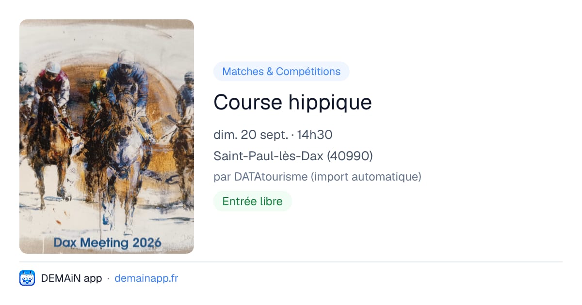 Course hippique — Saint-Paul-lès-Dax