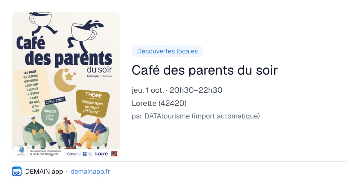 Café des parents du soir — Lorette